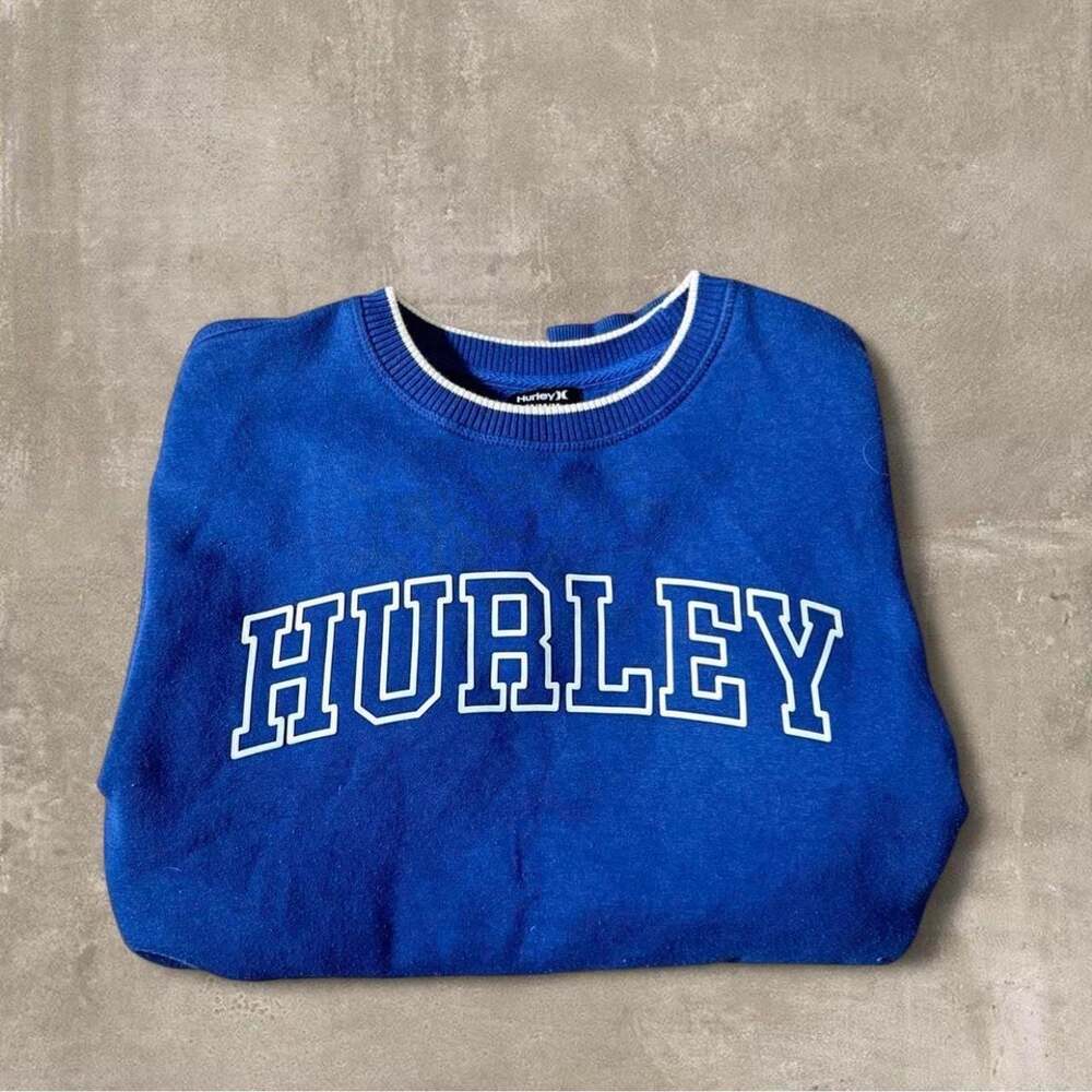 Hurley Varsity Logo Crewneck Sweatshirt Blue
